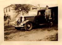Grandpa Sawyer and his first car in 1939