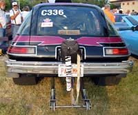 Rear shot of dragster Pacer